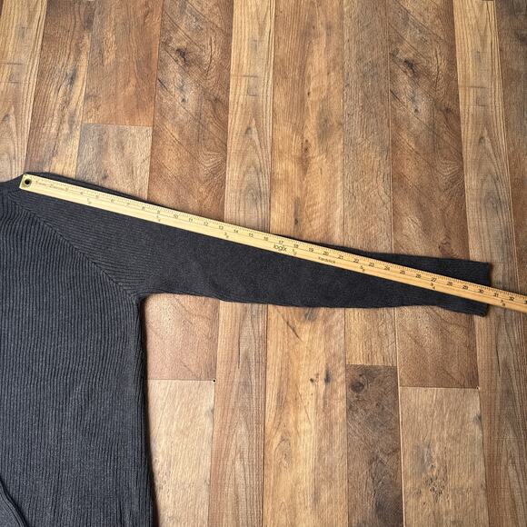 Lululemon Knit Crew Neck Ribbed Sweater Women's Size 2 Gray Knit Pockets - Picture 8 of 9